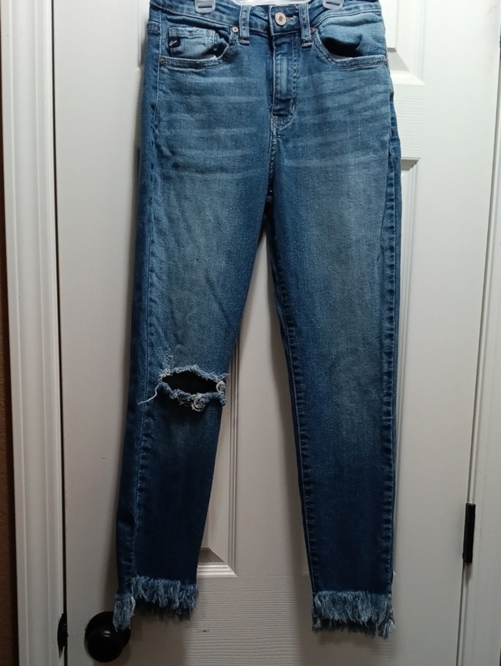 KanCan Medium Blue Ripped High-Rise Skinny Jeans